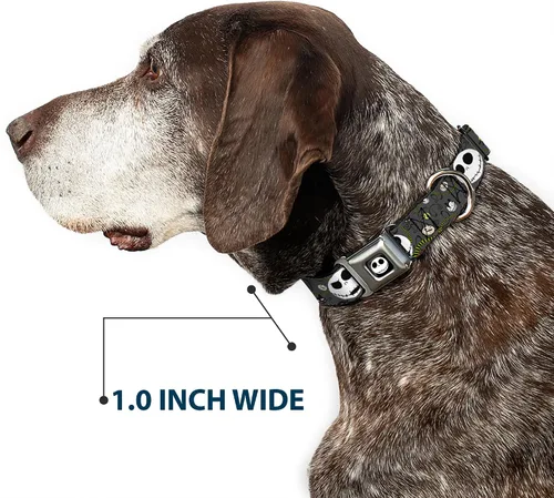 Miniatura 6 de Collar para perro DYAG-Jack Expression4 a todo color - Pesadilla antes de Navidad Jack Expressions/Halloween Elements gris, pequeño 9-15 pulgadas