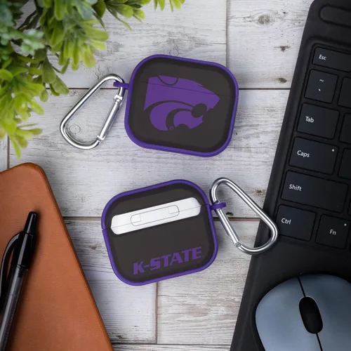 Miniatura 4 de Affinity Bands Kansas State Wildcats HDX Case Cover Compatible with Apple AirPods Gen 1 & 2 (Paint Stripe)