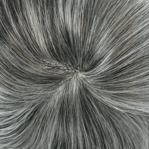 Miniatura 3 de Tupé de piel fina para hombres, pieza de pelo de 0.005 in inyectada de piel de poliéster para hombres, tupé 100% europeo, unidades de cabello humano