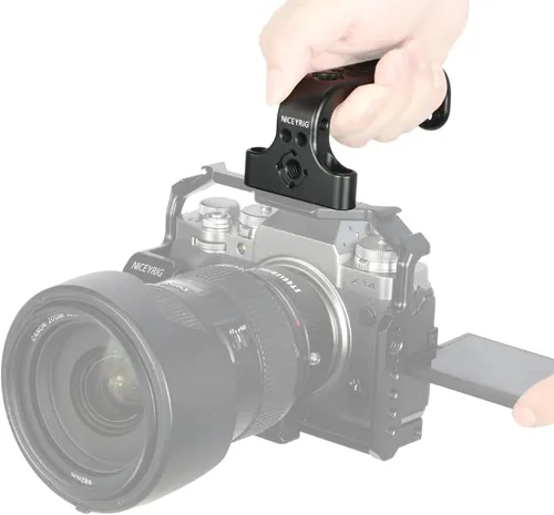 Miniatura 8 de NICEYRIG Empuñadura para cámara con soporte de rosca de 1/4 aplicable para RED DSMC2 / Sony FX3 / FX30 / FX2, mango superior universal para cámara