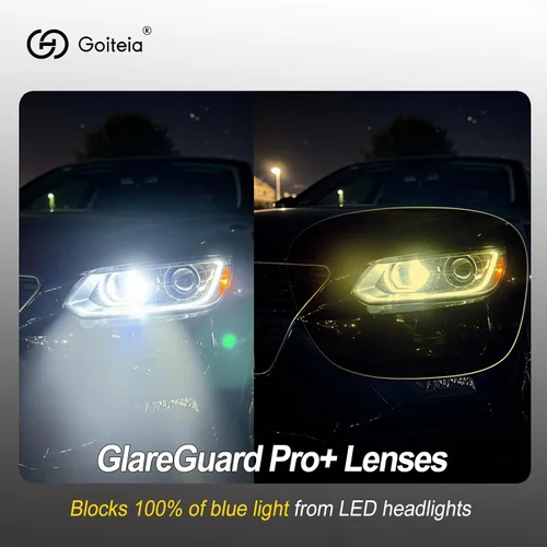 Miniatura 5 de Goiteia Lentes de conducción nocturna para hombres y mujeres, lentes amarillos para días lluviosos, antirreflejos desde los faros delanteros
