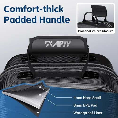 Miniatura 4 de APTY - Bolsa de viaje para palos de golf con funda rígida, con ruedas, acolchada, para equipaje de línea aérea - con cerradura combo integrada
