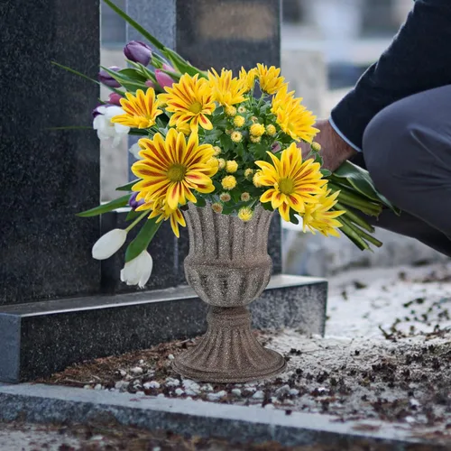 Miniatura 3 de Florero para cementerio, urna conmemorativa, maceta para tumba, decoración de jardín