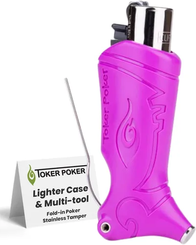 Miniatura 12 de Toker Poker - Estuche para encendedor Clipper - Carolina, herramienta todo incluido para acampar y otros - por Toker Poker