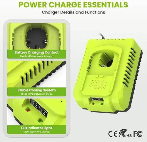 Miniatura 4 de 18V 4.0Ah Batería de repuesto con USB y cargador Combo para cargador de batería Ryobi, Compatible con sistema Ryobi 18 voltios de iones de litio