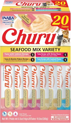 Miniatura 24 de INABA Churu - Bocadillos para gatos, puré cremoso para gatos, sin cereales, que se puede lamer y exprimir, suplemento con vitamina E y taurina, 0.5