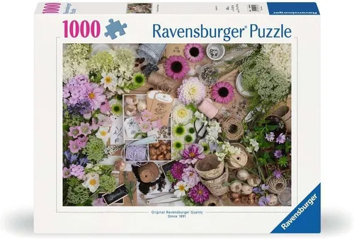 Ravensburger - por el amor de las flores - Rompecabezas de 1000 piezas - Impresionantes y vívidas imágenes de flores primaverales - Escena floral