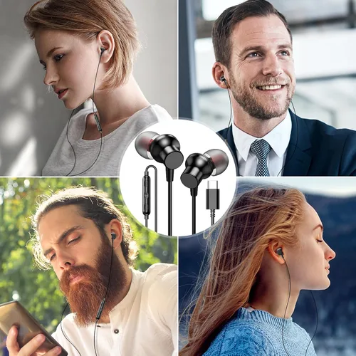 Miniatura 6 de Auriculares USB C con cable para Google Pixel 10 9 Pro para iPhone 17 16 15 Pro Max/iPad de 10ª generación para Galaxy S26 Tipo C Auriculares