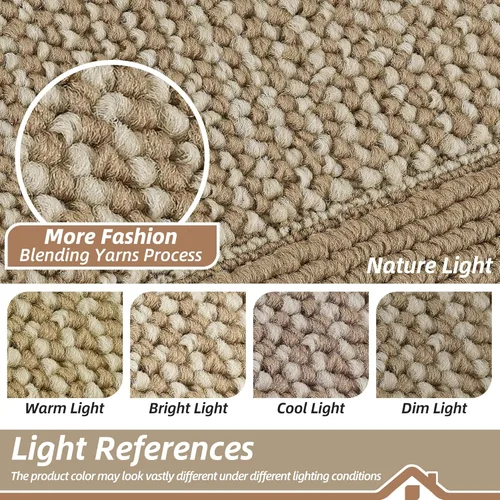 Miniatura 6 de BEQHAUSE Tapete para puerta interior de 20 x 32 pulgadas, tapete antideslizante para entrada, lavable, resistente a la suciedad, tapete