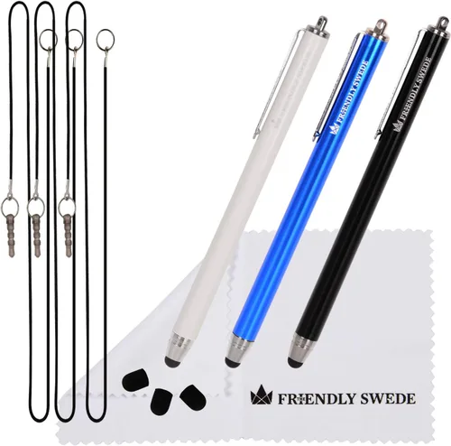 Miniatura 2 de The Friendly Swede Lápiz capacitivo extra largo para pantalla táctil, juego de 3 lápices capacitivos de alta precisión de 7.3 pulgadas, incluye