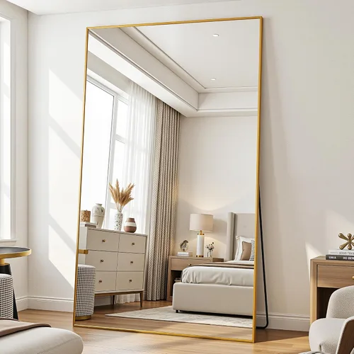 Miniatura 28 de Antok Espejo de Cuerpo Entero, Espejo de Piso de 58"x18" con Soporte, Espejos Montados Colgantes para Dormitorio, Sala de Estar, Vestidor, Comedor