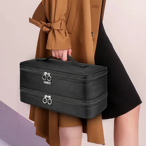 Miniatura 7 de Funda de viaje compatible con Shark Flexstyle/FlexFusion/secador de pelo, bolsa de almacenamiento de herramientas calientes para cabello de doble
