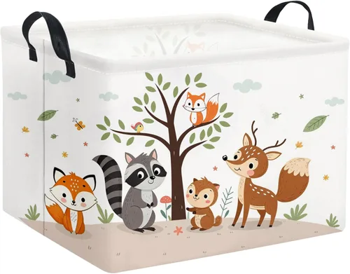 Miniatura 41 de Cestas para Bebé Cestas de Juguetes para Niños y Niñas Cesta de Regalo del Bosque Vacía Bonita Contenedor de Almacenamiento Caja Organizadora Animal