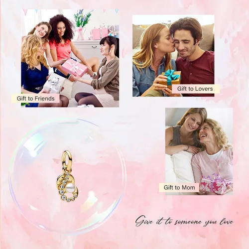 Miniatura 64 de Amufer S925 Charms for Women, compatible with Pandora Bracelets and Necklaces, Jewelry Gift
