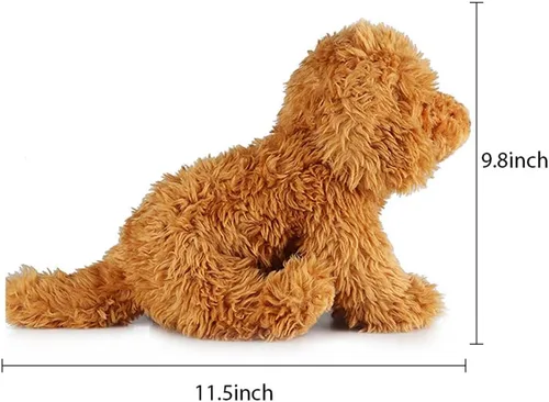 Miniatura 2 de JIANEEXSQ Labradoodle - Animal de peluche, modelo de animal de perro esponjoso, decoración de regalo de cumpleaños (Labradoodle)