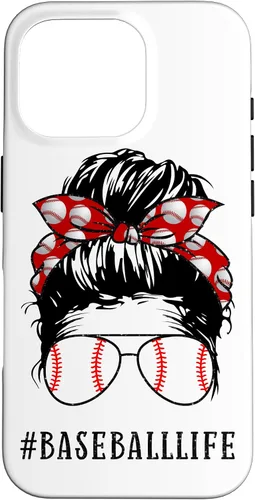 Miniatura 20 de Mom Messy Hair Bun Aviators Glasses Baseball Mother Life Case for iPhone 17