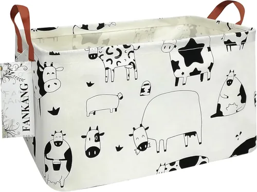 Miniatura 27 de Canasta plegable de almacenamiento para guardería, con revestimiento de polietileno impermeable, de grand tamaño, para niños y niñas, oficina