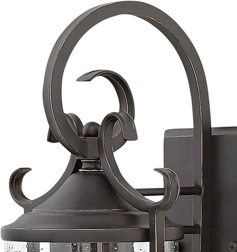 Miniatura 6 de Hinkley Casa Collection - Soporte de pared pequeño para exteriores con una sola luz, lámpara exterior negra Olde - Cristal semillero transparente