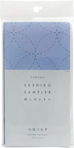 Miniatura 17 de DARUMA Sashiko Sampler - Tela original color azul marino (ángulo recto conectado)