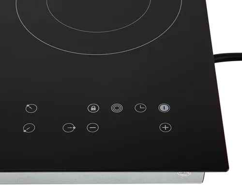 Miniatura 8 de Placa eléctrica de cerámica con 3 quemadores, estufa eléctrica de 110 V, 9 niveles de calefacción ajustables con pantalla LED, bloqueo de seguridad