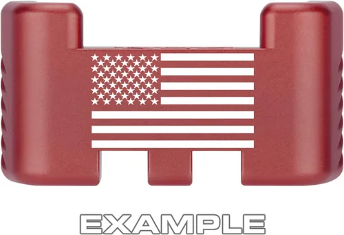 Miniatura 7 de NDZ Performance Placa trasera de aluminio con asistencia deslizante para Glock 1-5 Glock 17 19 19 19 x 22 23 24 26 27 31 32 33 34 35 45 47 49, Rojo