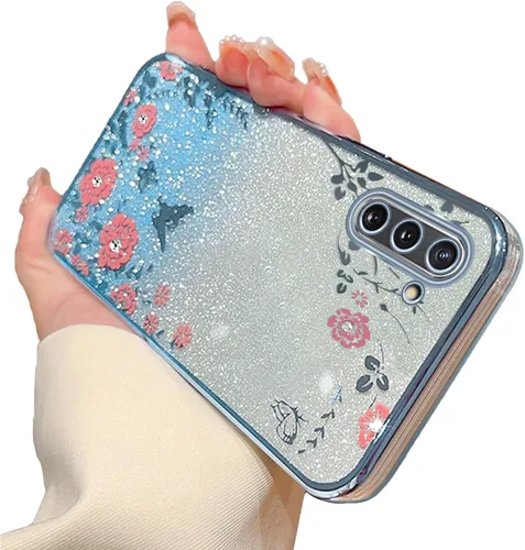 Funda para Note 10, Galaxy Note 10 para mujer, cambio gradual con purpurina, cristal suave, TPU elegante, mariposa, floral, corazón, transparente,