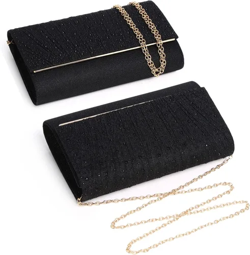Miniatura 3 de DETARA Bolsas de noche para mujer, con lentejuelas con purpurina, bolso de mano brillante para mujer, bolso formal de boda, fiesta, baile