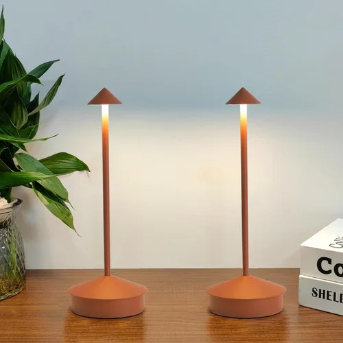 Miniatura 13 de Paquete de 2 lámparas de mesa inalámbricas de aluminio, lámparas de mesa recargables de 6000 mAh, lámpara LED táctil portátil, lámparas de mesa Negro