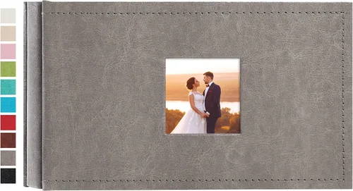 Miniatura 9 de potricher Álbum de fotos pequeño de 4 x 6 pulgadas, 200 fotos, cubierta de cuero, libro de fotos con 200 bolsillos horizontales para familia, boda