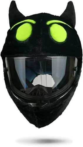 Miniatura 9 de HTLNUZD Funda para casco de motocicleta de cara completa, fácil de instalar, tapa antipolvo, casco de motocicleta, paseos divertidos, juego de felpa