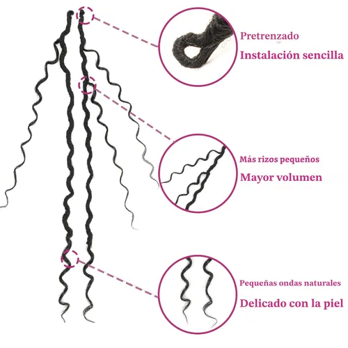 Miniatura 3 de 8 paquetes de cabello de ganchillo Goddess Faux Locs para mujeres negras, cabello largo de ganchillo Goddess Locs, Locs estilo boho, cabello River