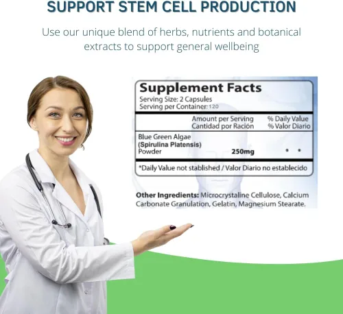 Miniatura 5 de Bioxtron Suplemento natural de células madre AFA - Apoyo articular y dolor muscular - Apoyo del sistema inmunológico - Espirulina de algas verdes