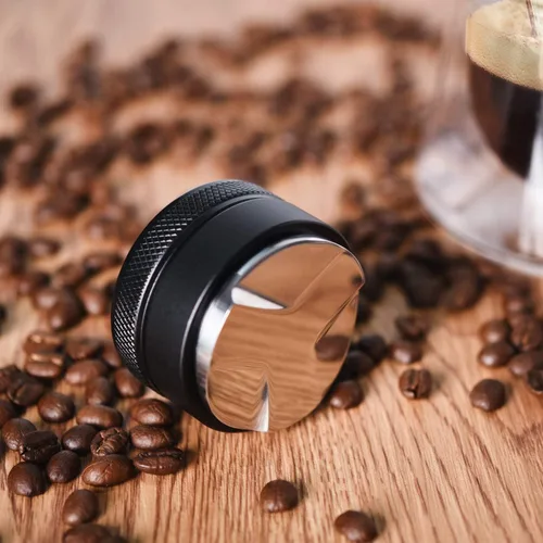 Miniatura 5 de Santo Herramienta de distribución/nivelador de espresso de 2.283 in, distribuidor de palma ajustable con 3 pendientes anguladas, compatible