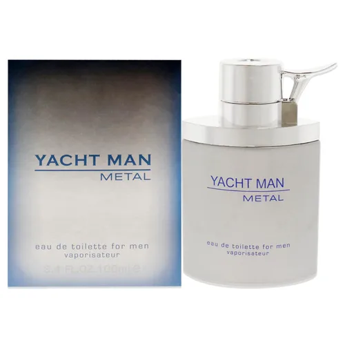MYRURGIA Yacht Man Metal perfume en aerosol para hombres, 3.40 onzas.