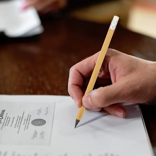 Miniatura 2 de Tofficu Forever Pencil - Lápiz creativo, 6 lápices de bambú borrables, lápiz de madera eterno, lápiz eterno, lápices sin tinta para escribir