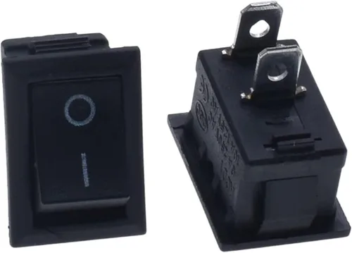 Miniatura 3 de Rocker Switch 10pcs KCD1-101 Rocker Power Switch 6A250V 10A125V Button Switch SKPT 2 feet 15 * 21mm on/Off Control Switch Black ON-Off, Gris