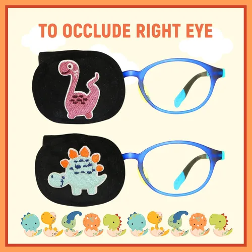Miniatura 6 de Astropic 2 parches para los ojos para niños Parche de ojo de dinosaurio para niños para gafas Parches médicos para los ojos para niños con ojo