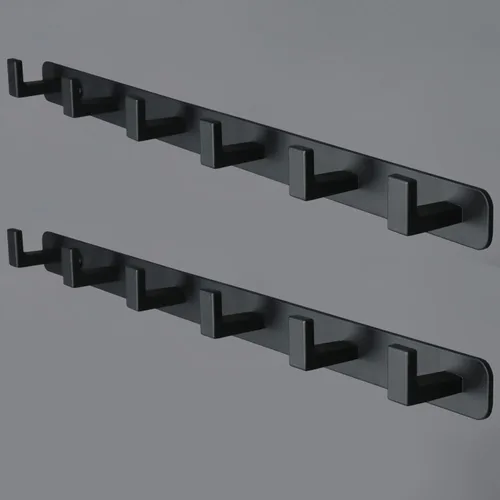 Perchero, 6 Ganchos Triples de Acero Inoxidable Resistente, Ganchos de Pared Montados en la Pared, Barra de Ganchos Rústica para Ropa/Llaves para