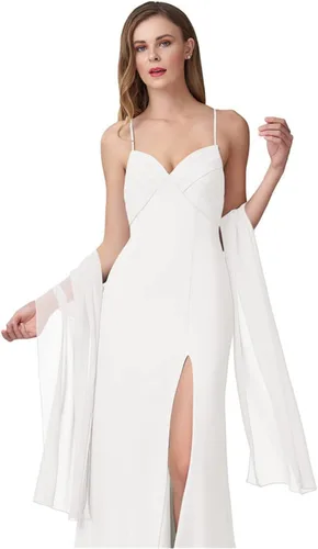 Miniatura 22 de Chales de gasa para mujer, bufandas para dama de honor, boda, noche, graduación, fiesta, ocasiones especiales, vestidos de 90 x 20 pulgadas
