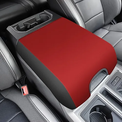 Miniatura 15 de AOMSAZTO Fundas para consola para 2008-2014 Toyota Highlander Fundas para reposabrazos para Toyota Highlander Negro con costuras negras