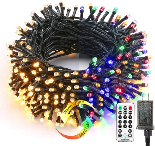 Miniatura 20 de Brizled Luces de Navidad inteligentes, 66 pies, 200 luces LED que cambian de color, aplicación y control de voz, luces de árbol de Navidad Blanco