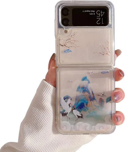 Miniatura 18 de Funda para Samsung Galaxy Z Flip 3 con purpurina para niñas y mujeres, funda transparente de TPU suave de TPU para Samsung Galaxy Z Flip 3 5G 2021