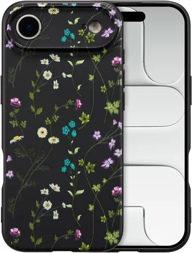 Miniatura 34 de RALEAVO Funda Floral para iPhone 12, Cubierta de Silicona Líquida con Bonito Patrón de Rama de Flores para Niñas y Mujeres, Funda Protectora de Goma