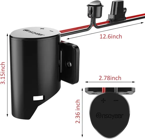 Miniatura 5 de Adaptador de rueda eléctrica con fusible e interruptor, adaptador de batería seguro para batería de litio Milwaukee M12 de 12 V, con cable