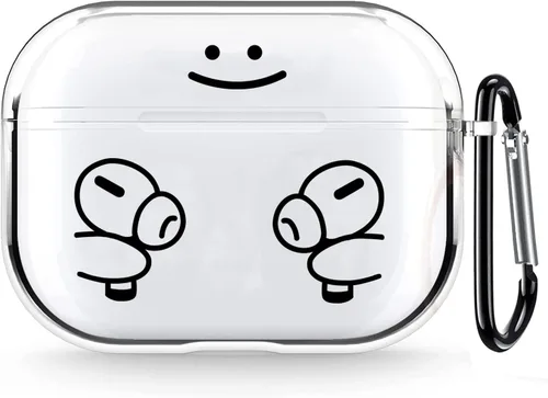 Miniatura 21 de Funda transparente para AirPods de 2ª generación de 1ª generación, diseño de gatito kawaii para mujeres, hombres y niños, funda de carga de TPU