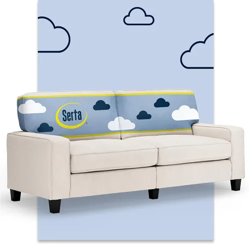 Miniatura 59 de Serta Palisades Sofás Tapizados para Sala, Sofá de Diseño Moderno, Tela, Beige