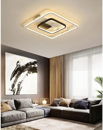 Miniatura 3 de Lámpara de techo LED de 45 W, con control remoto, brillo regulable, 3000-6000 K, lámpara de techo moderna de montaje empotrado para sala de estar