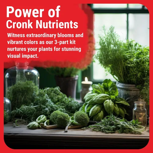 Miniatura 7 de Cronk Nutrients Kit de 3 partes – Alimento vegetal completo para plantas vegetativas y florecidas para hidroponía en interiores y exteriores, suelo