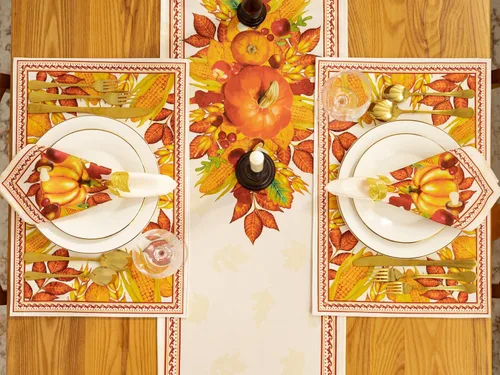 Miniatura 6 de YiHomer Colección de mesa de Acción de Gracias para decoración de cocina, comedor, fiestas, cosecha, fiesta de cosecha, juego de servilletas, 20 x