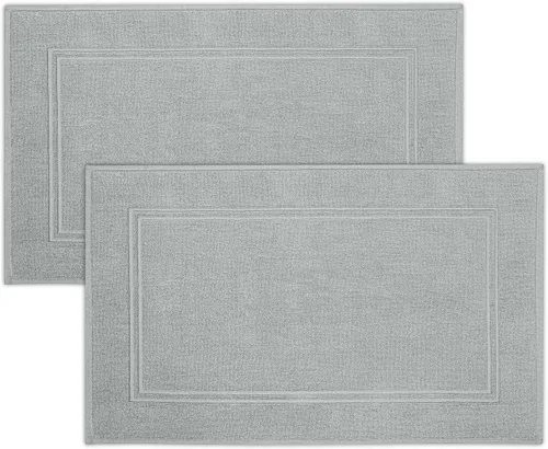 Miniatura 12 de Tens Towels Paquete de 2 alfombrillas de baño 100% algodón, 20 x 32 pulgadas, súper absorbentes, toallas de piso de calidad hotelera premium